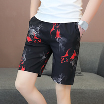 Mens summer shorts trend wear beach pants thin casual seven-point sports loose summer five-point breeches