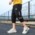 Quần short bảo hộ lao động nam thương hiệu cắt quần tây mùa hè Phiên bản Hàn Quốc của xu hướng quần lửng ống rộng bảy điểm giản dị - Quần short