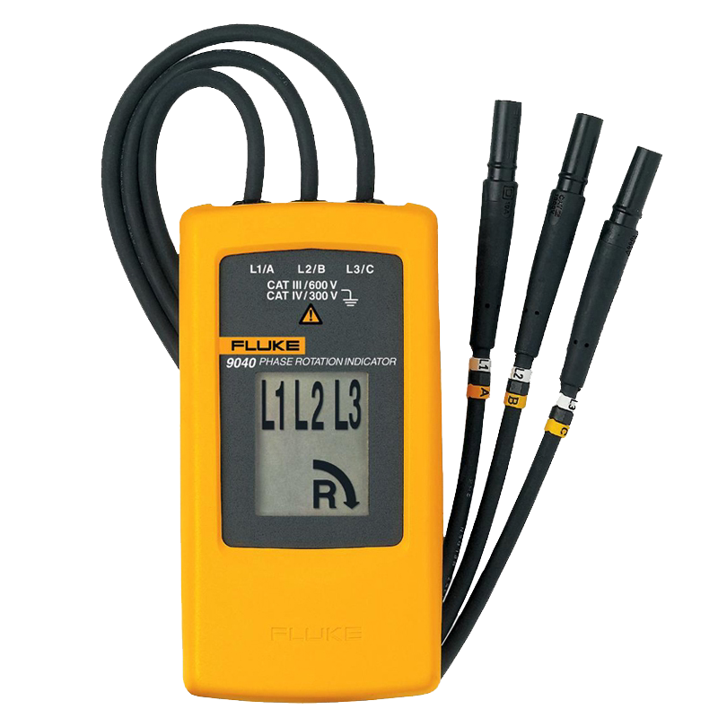 FLUKE Fluke phase sequence table 9040LCD shows intelligent phase sequence table 9062 contactless motor phase sequence table