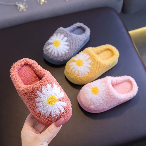 Детские зимние мультяшные нескользящие тапочки подходит для мужчин и женщин для принцессы