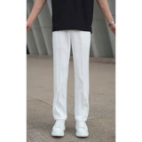 Белые летние легкие и тонкие дышащие шелковые штаны
