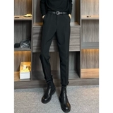 男士裤子秋冬款垂感高级感西裤黑色痞帅高端西装裤修身显瘦休闲 𫔮裤
