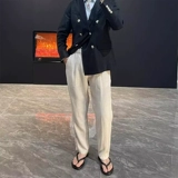 Цветные летние тонкие штаны для отдыха, свободный прямой крой