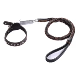 Готовая тяга Средняя большая кожаная кожаная кожаная кожа кожа кожа собачья веревка золотые волосы, золотые волосы, устойчивость к износу собаки