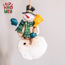 Hromeo Resin Snowman Angel Christmas Tree Pendant American Retro Christmas Ornament Pendant