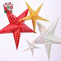 Hromeo National Day decorations Pentagon Stars Mall Window Ceiling Decoration Pendant Opening Festival Dress