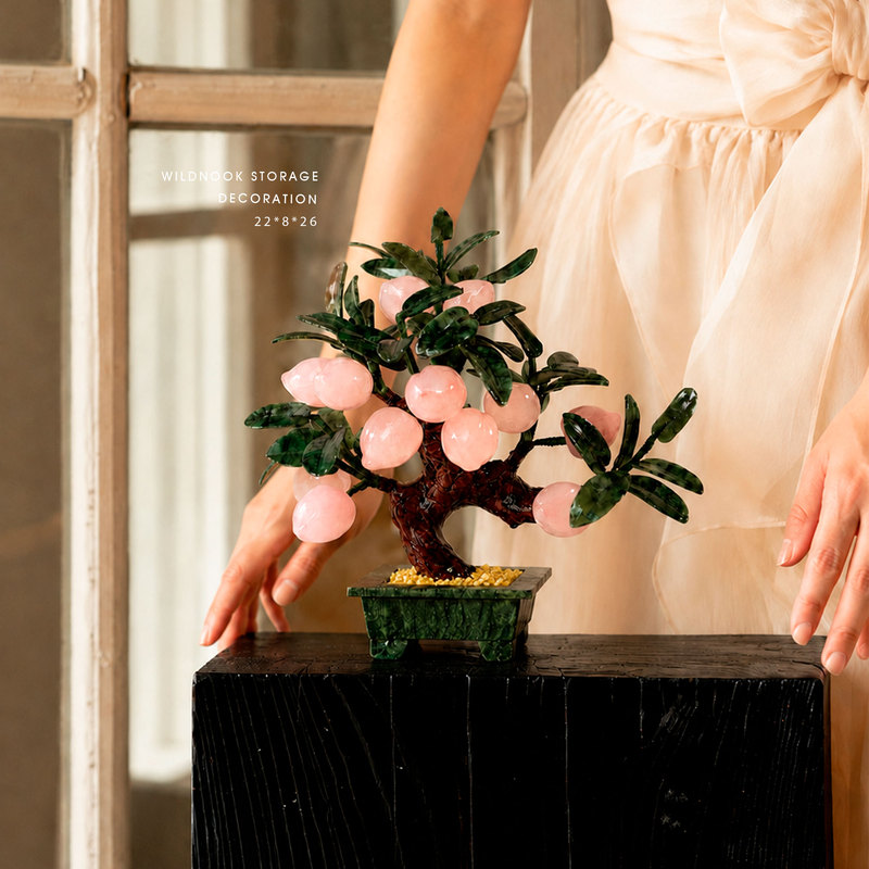 Handmade Jade Ornaments with a Beautiful Appearance, Pink and Elegant, Suitable as a Housewarming Gift, Pink Crystal