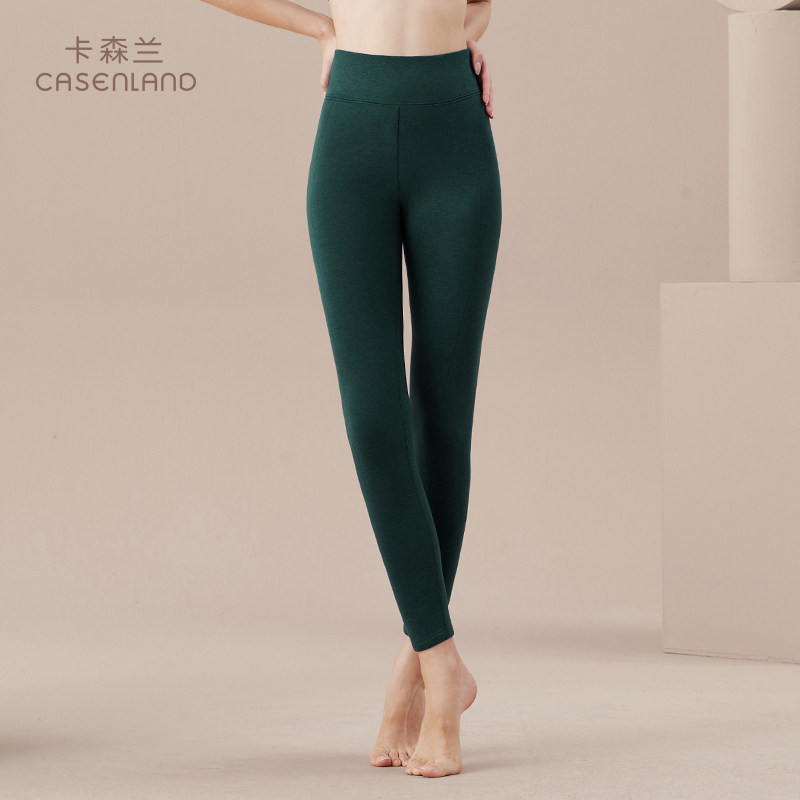 Carson Lan Autumn Winter Warm Pants Lady Gvet Warm Elastic Body Cotton Pants Autumn winter hitting bottom outside wearing inner lap pants