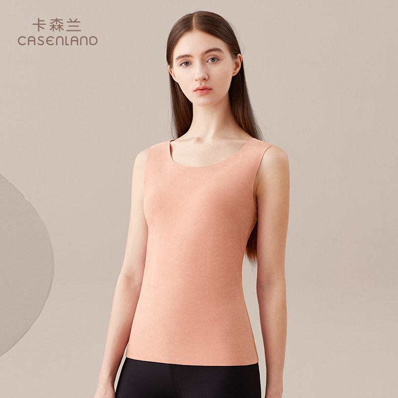 Carsenland warm vest female plus thickening sleeveless tight warmth coat without trace of autumn coat