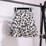 Летняя юбка, шифоновая мини-юбка, 2020, высокая талия, цветочный принт, крой «рыбий хвост», А-силуэт, подходит для подростков, с акцентом на бедрах