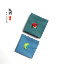 Shengyou tea cloth tea accessories do not lose hair coffee table tea table kung fu tea towel painted velvet tea towel strong water absorption