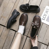 Small leather shoes female English style Japanese jk summer with skirt Joker Korean version 2021 New one pedal lazy shoes