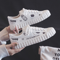 Shoes female 2021 students Joker ulzzang canvas shoes female 2020 new spring white shoes biscuit board shoes