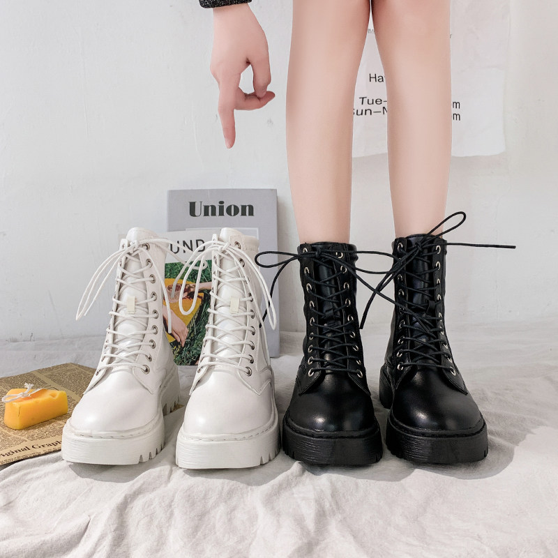 Women's summer black all-match spring and autumn single boots thin style British short boots