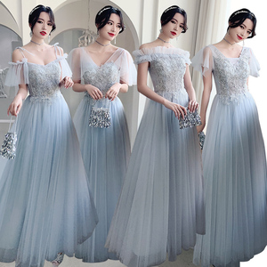 Evening dress prom gown Bridesmaid dress elegant and noble small evening dress student 18 year old dress girl