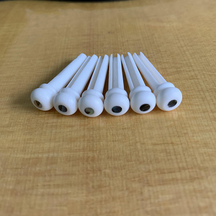 Real cow bone string nail folk song guitar solid string cone tail nail dot 6 pack pure cow bone material to enhance sound quality