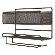 厨房调味料置物架墙上免打孔保鲜膜储物架子壁挂式多功能收纳神器