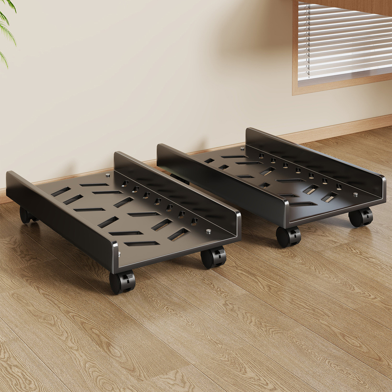 Computer Host Bracket Is Movable, Thickened, Telescopic, Load-Bearing, Heat-Dissipating, Pulley Base, Desktop Chassis Storage Bracket