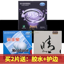 Galaxy long rubber set rubber clear Neptune 955 durable Chen Qing table tennis rubber long rubber single rubber