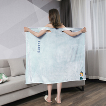 New wearable bathrobe harness bath towels with enlarged large number Wear sleeping dress Two pieces Thickened Smear-style Four Seasons