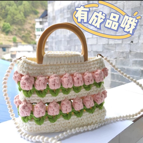 Портативная вязаная сумка ручной работы, связать своими руками