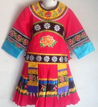 New ethnic minority dance performance costume little girl childrens stage performance costume Yao Miao costume