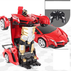 儿童手势感应遥控变形金刚灯光音乐玩具车