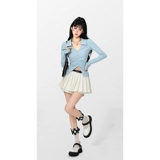 Барби тетя балет, вязание вязание, Женщина Ранняя весна Новое молоко платье, надевая пуповые жалюзи