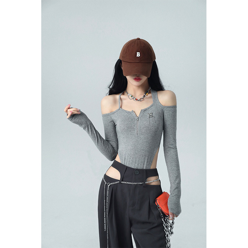 Aunt Barbie Knitted Harness Blouse Blouse Women's Summer 2022 New European And European Wind Hung Neck And Body Design Sensation