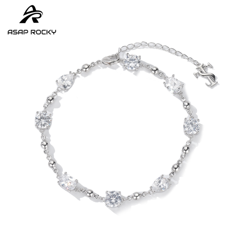 Asaprocky Same Style Stk Bracelet Super Shiny Unisex Hip-Hop Style Zircon Light Luxury Diamond-Encrusted Bracelet Niche Couple Asaprocky Same Style Stk Bracelet Super Shiny Unisex Hip-Hop Style Zircon Light Luxury Diamond-Encrusted Bracelet Niche Couple