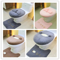 Winter thickened cartoon toilet cushion cushions universal waterproof and upholstered type of sitting poo cover cute plush gaskets Three sets