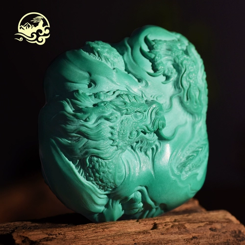 品松 Натуральная бирюзовая природная руда, резьба по камню, ручка, украшение в руку, подвеска