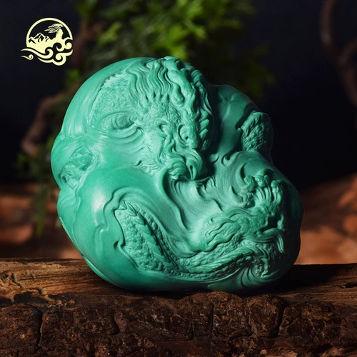 品松 Натуральная бирюзовая природная руда, резьба по камню, ручка, украшение в руку, подвеска