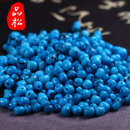 品松 Натуральная бирюзовая природная руда, украшение-шарик, бусины, браслет, аксессуар, ювелирное украшение