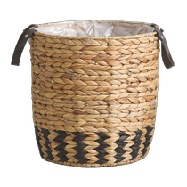 Calabash grass woven flower basket double-eared seagrass woven basket living room retro decoration ornaments green plant flower pot set