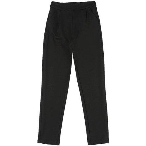 Черные трикотажные штаны, свободный крой, по фигуре, подходит для подростков, в корейском стиле