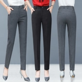 Пиджак классического кроя, осенние черные штаны для отдыха, высокая талия, свободный прямой крой