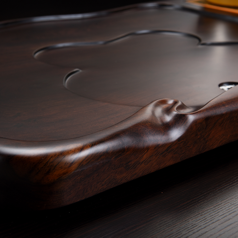 Repeatedly in automatic solid wood household kung fu tea tray of a complete set of ceramic tea set tea tray induction cooker four unity