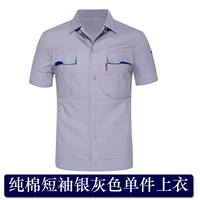 Серебристо-серый топ с короткими рукавами