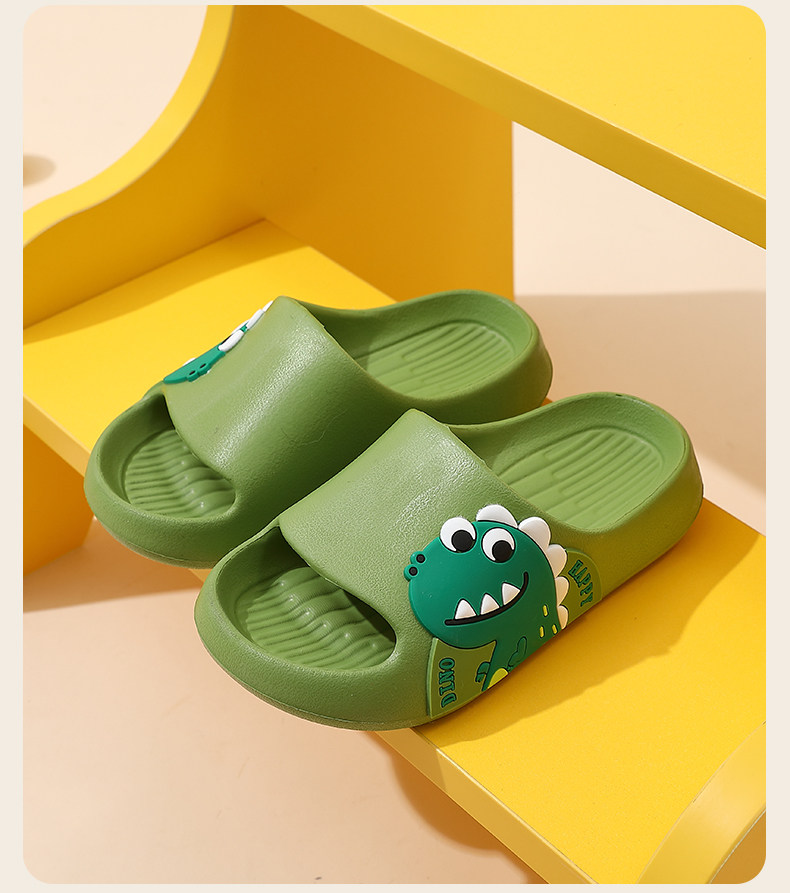 Boys Summer Indoor Non Slip Dinosaur Kids Slippers — 12
