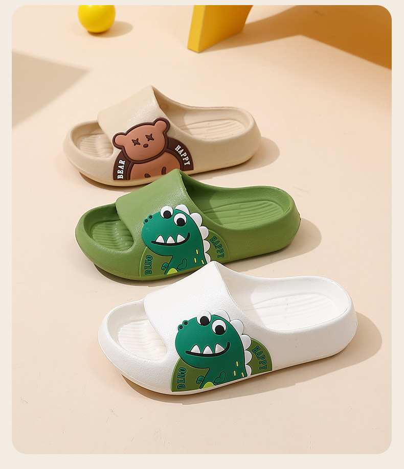 Boys Summer Indoor Non Slip Dinosaur Kids Slippers — 13