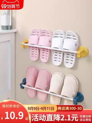 Bathroom trailer rack wall-mounted non-perforated toilet wall dressing room storage artifact door folding shoe rack rack