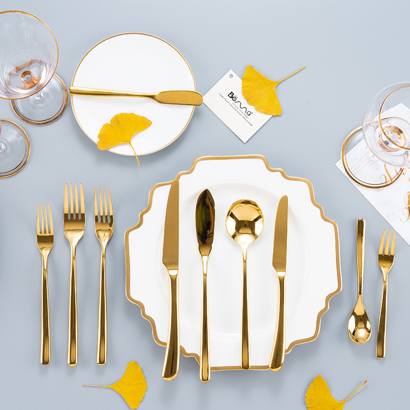 European ceramic plate steak knife and fork suit creative up phnom penh white race course dish western - style food tableware full set the table