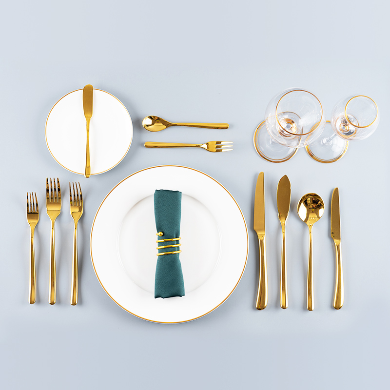 European ceramic plate steak knife and fork suit creative up phnom penh white race course dish western - style food tableware full set the table