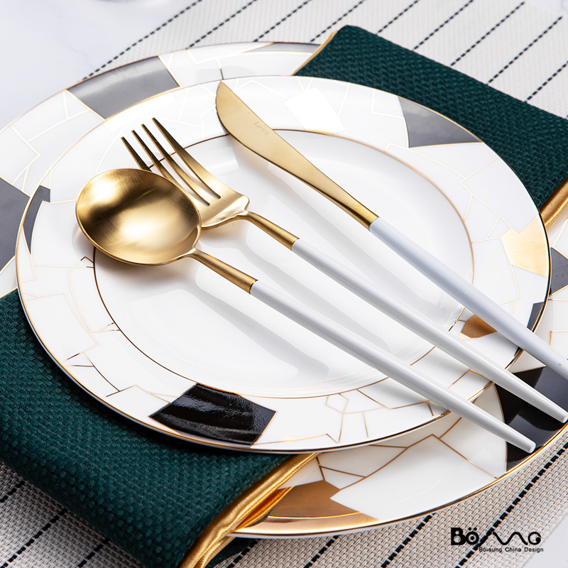 Postmodern American western food dish between example household villa high - grade club steak plate dishes ceramic tableware package