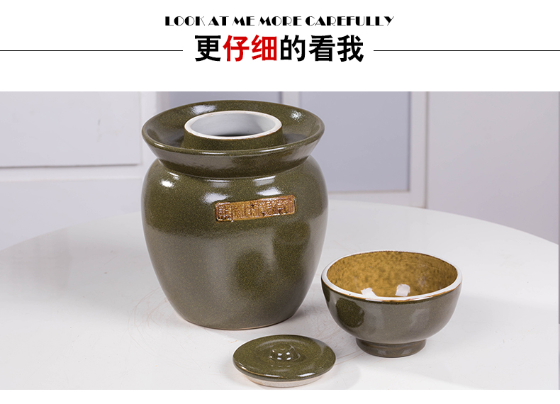 Sichuan pickle jar at the end of the size of jingdezhen ceramics thickening tea dense eggs home kitchen storage pickle jar