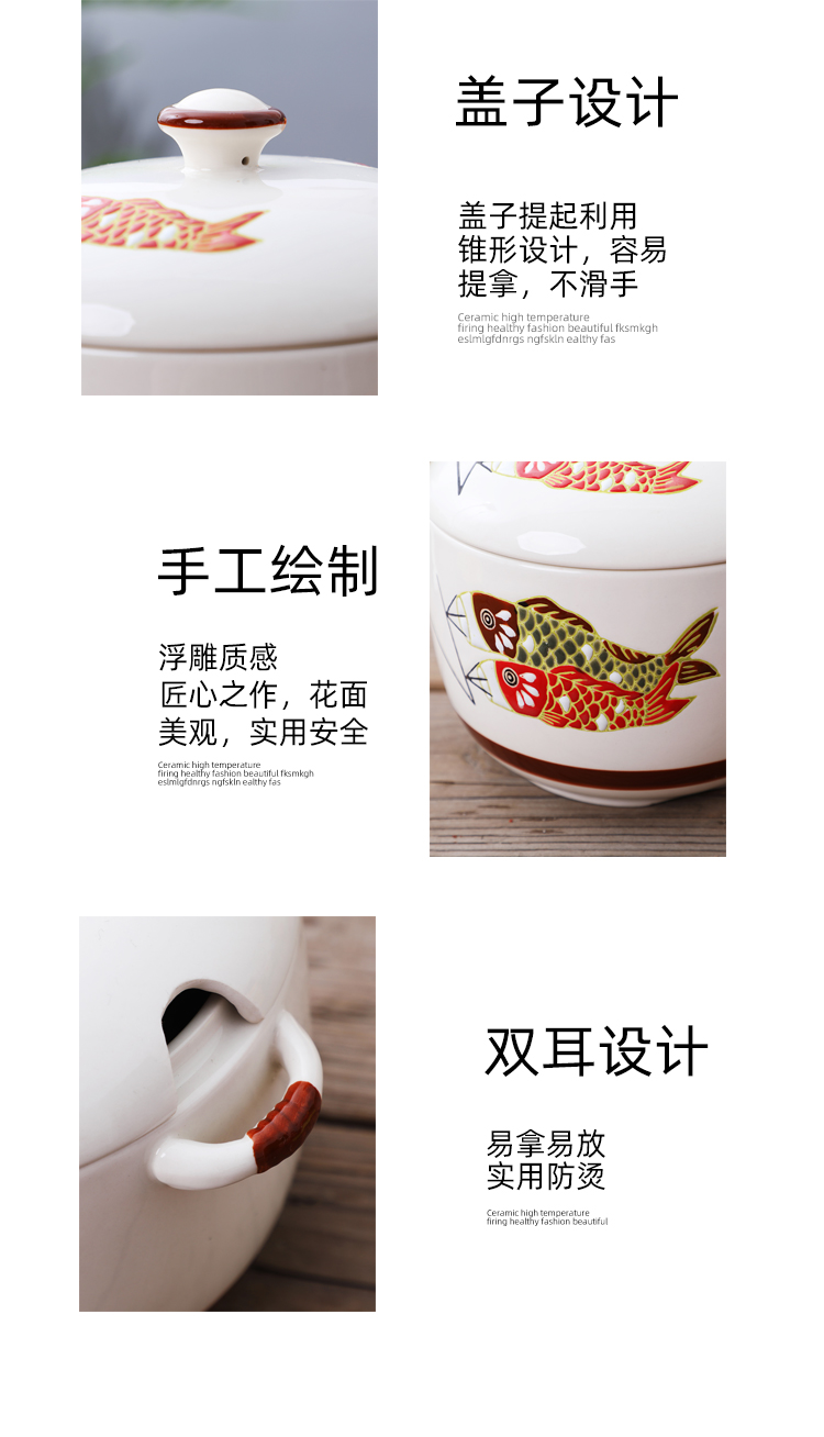 Ceramics with cover with as the high - temperature household kitchen pepper oil tank salt pot seasoning to taste pepper pot