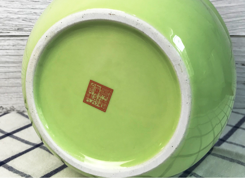 The Pickle jar ceramic household pickling salted duck dense eggs pickled vegetable grains storage tank sealing Pickle jar of jingdezhen