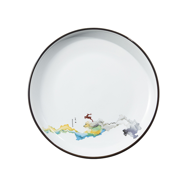 Ceramic prevent hot pepper fish head plate ear plate the features large high - grade household delicate contracted Nordic deep circular plate