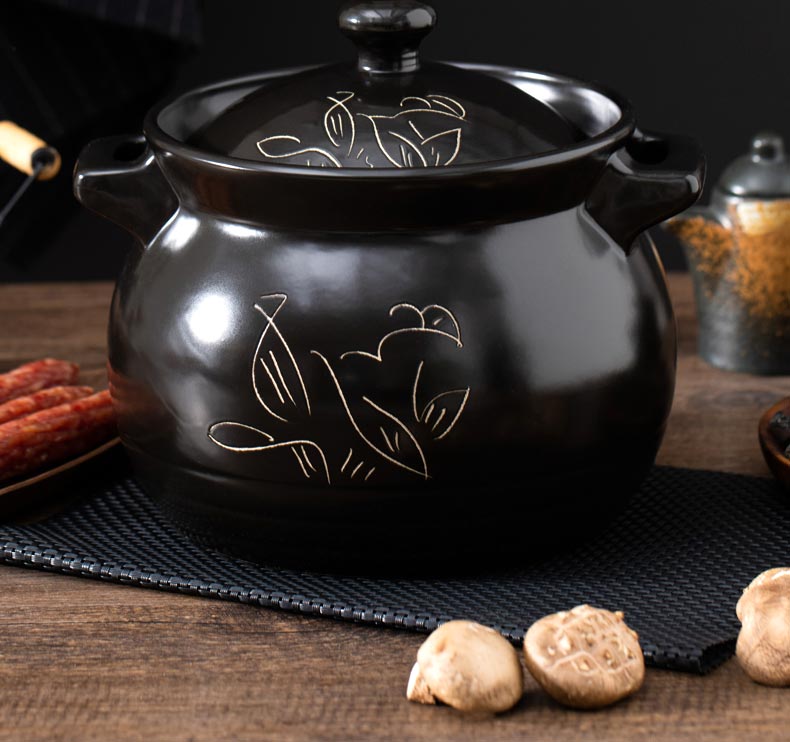 Casserole stew ceramic pot soup flame gas high - temperature cooking porridge soup pot large household soup an earthenware pot